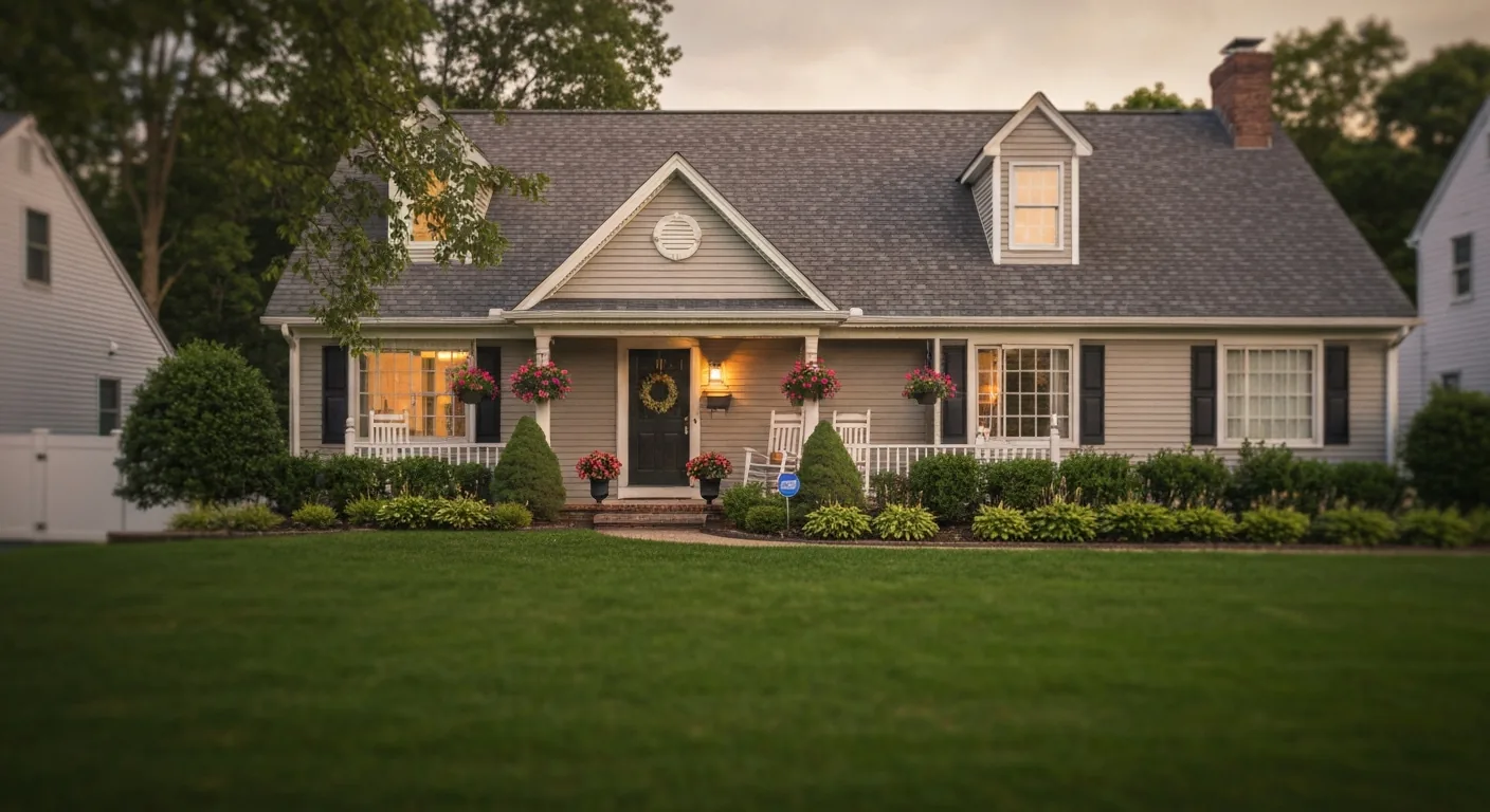 A warm, well-kept New Jersey home at golden hour